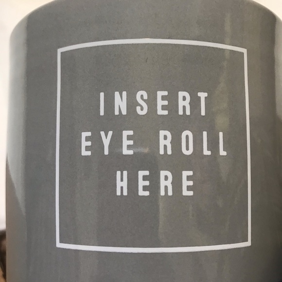 Set 2 “Insert Eye Roll Here” Mug Coffee Cup Gray - Picture 2 of 5